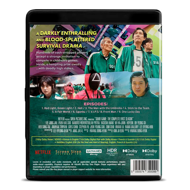 Squid Games Season 1 4k Blu-ray Set