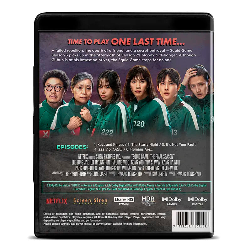 Squid Games Season 3 4k Blu-ray Set